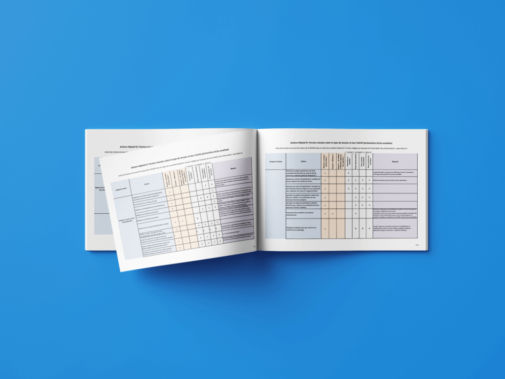 Plaquette Tableau h&ocirc;pital en tension.